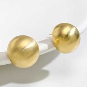 Geometric Minimalist Brass Stud Earring