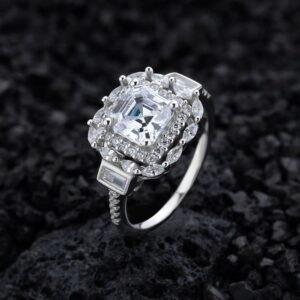 Cubic Zirconia Geometric Luxury Band Ring