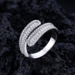 Cubic Zirconia Geometric Luxury Cocktail Ring