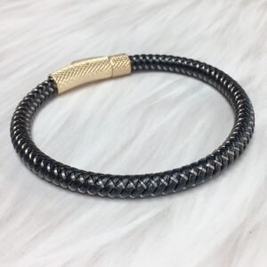 Leather Irregular Trend Stainless Steel Bracelet