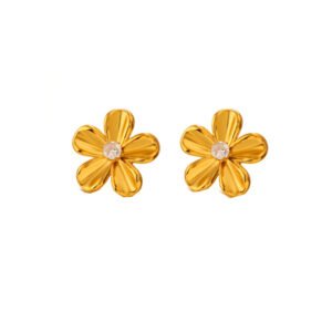 Blooming Flower Minimalist Stud Earrings