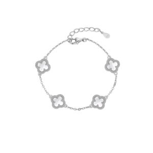 Lucky Clover CZ Minimalist Bracelet