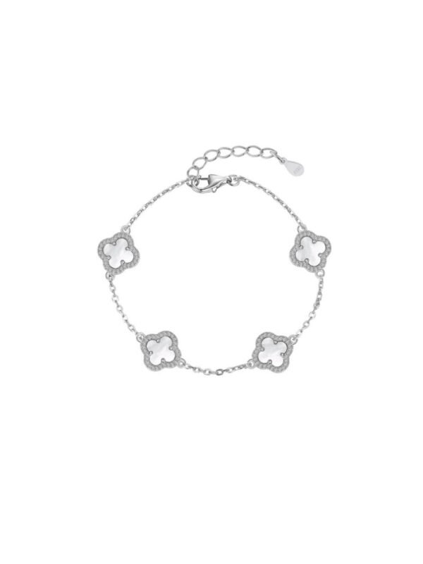 Lucky Clover CZ Minimalist Bracelet
