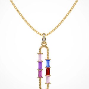 Cubic Zirconia Geometric Dainty Necklace