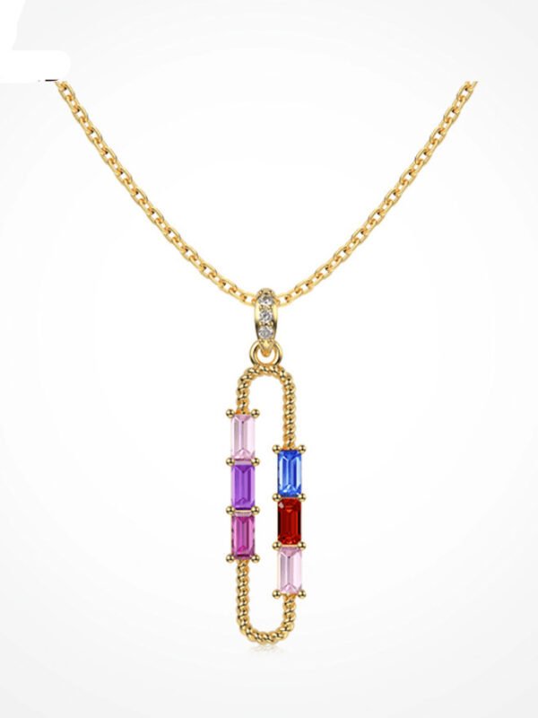 Cubic Zirconia Geometric Dainty Necklace