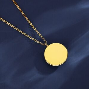 Mystic Stone Round Vintage Necklace