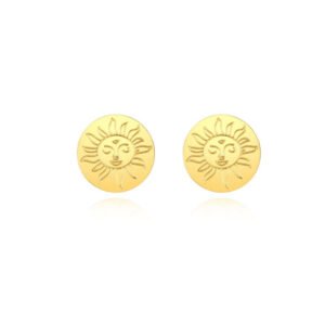 Round Minimalist Stud Titanium Steel Earring