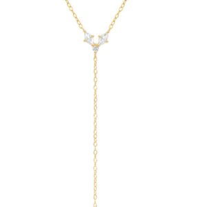 Ethereal Tassel CZ Minimalist Lariat