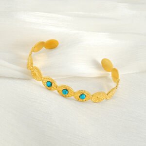 Turquoise Irregular Vintage Cuff Bangle